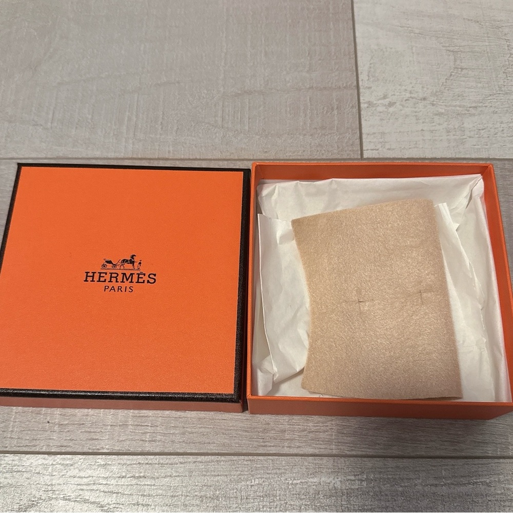 Hermes Orange Box with Cream Felt